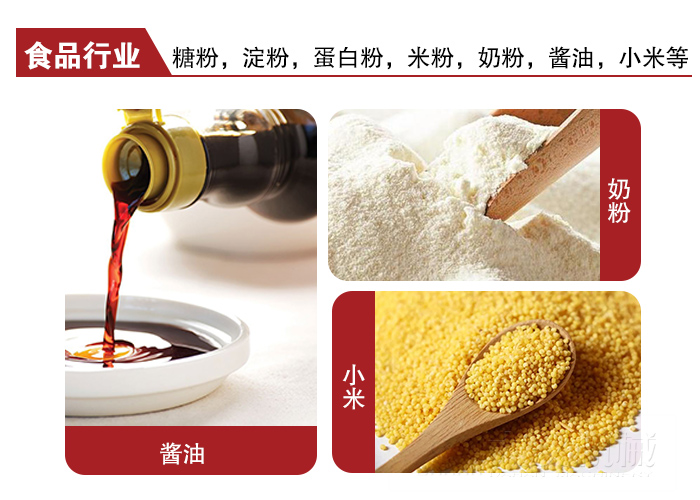 全不銹鋼食品振動篩可用于糖粉，小米，淀粉，蛋白粉，米粉，奶粉，醬油等物料